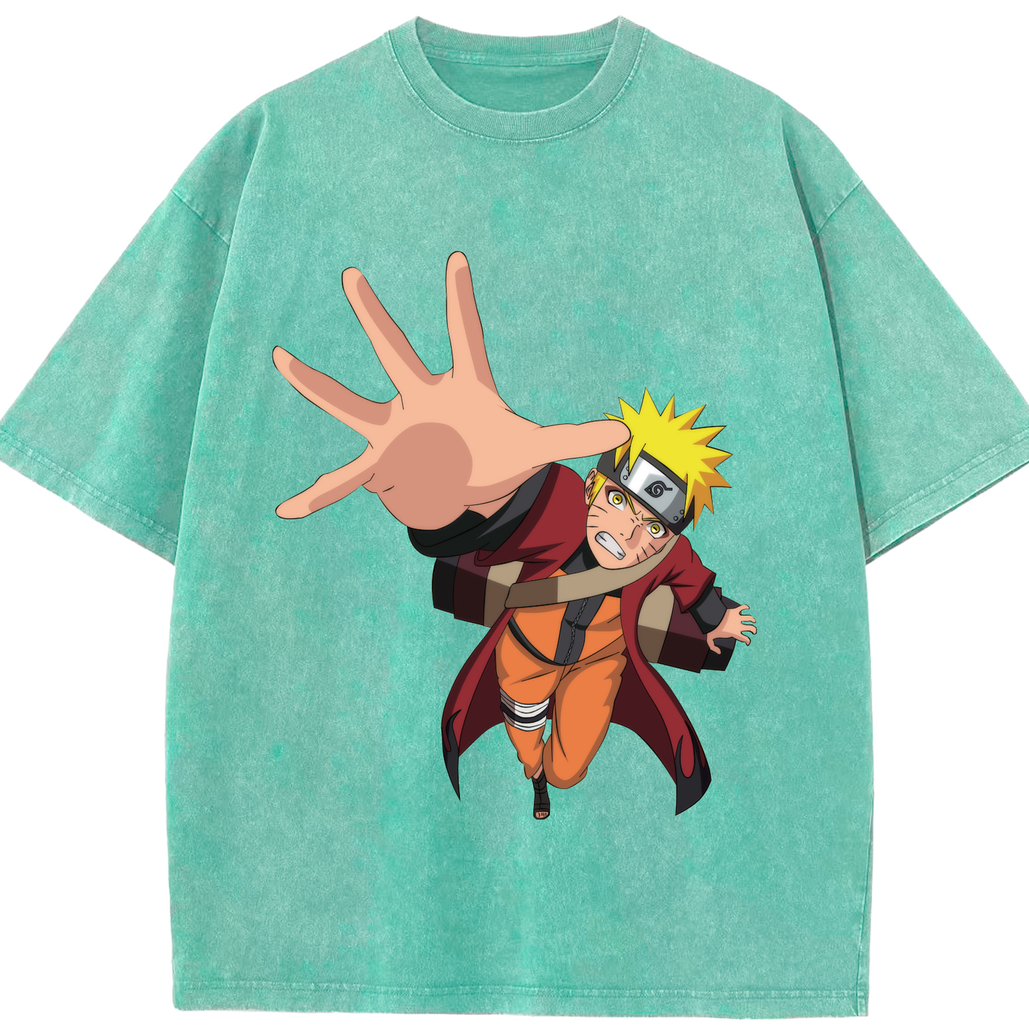 （画像用） NARUTO -ナルト- うずまき ナルト Uzumaki Naruto 綿100% ヴィンテージ風 半袖Tシャツ（フロントプリント）